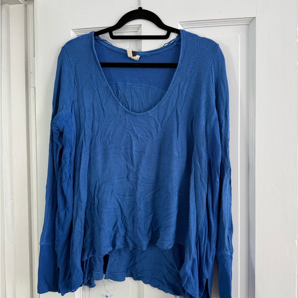 We The Free Vibrant Blue Long Sleeve Top